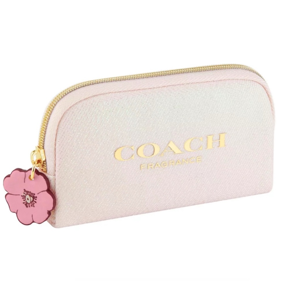 Coach Bag Pink Glitter Mini Coin Purse Wallet Pouch